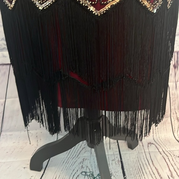 Babeyond Flapper Dress 1920s Style Fringed Beaded Embroidered Sequins V-neck NWT - Picture 4 of 10